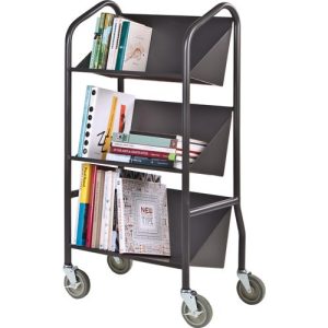 Iron Horse® Booktruck, 3 Sloped Shelves