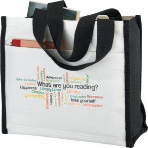 Library Word Cloud Canvas Bag