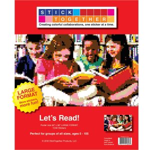 StickTogether® Let's Read Large Format Mosaic Sticker Puzzle Poster