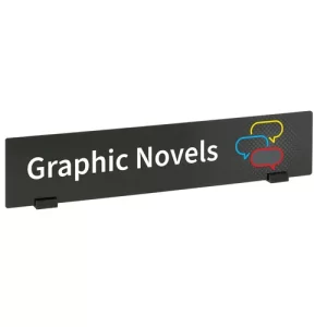 demco® bookshelf sign graphic novels with graphics