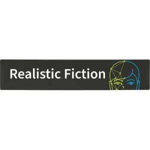 demco® bookshelf sign realistic fiction with graphics