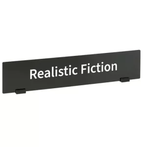 demco® bookshelf sign realistic fiction with text only