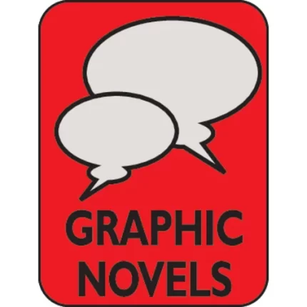demco® genre subject classification labels graphic novels (red) ready to ship