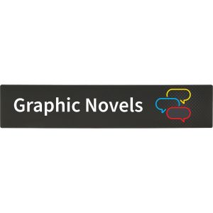 demco® bookshelf sign graphic novels with graphics