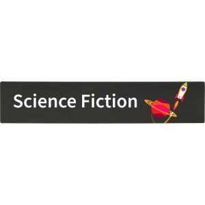 demco® bookshelf sign science fiction with graphics
