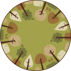 Carpets For Kids® Tranquil Trees Green Round