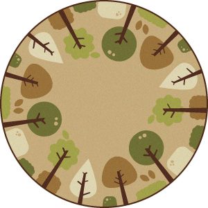 Carpets For Kids® Tranquil Trees Tan Round